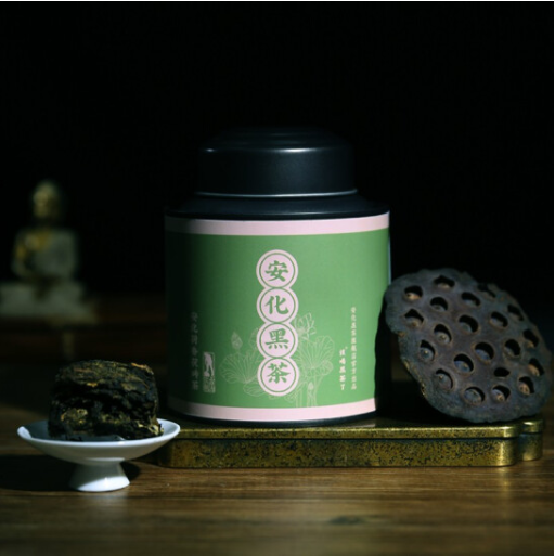安化黑茶湖南正宗黑茶小铁罐茶叶金花茯砖古法千两黑砖天尖茶...