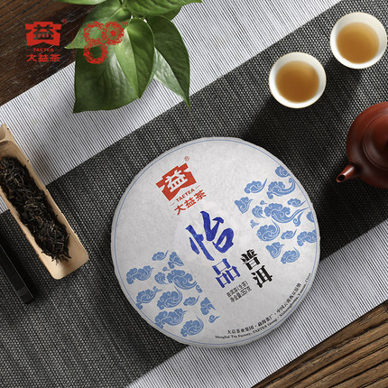 大益普洱茶 怡品普洱生茶饼茶1401批次357g云南勐海