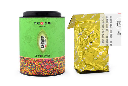 天福茗茶 茶叶绿茶 碧螺春绿茶100g