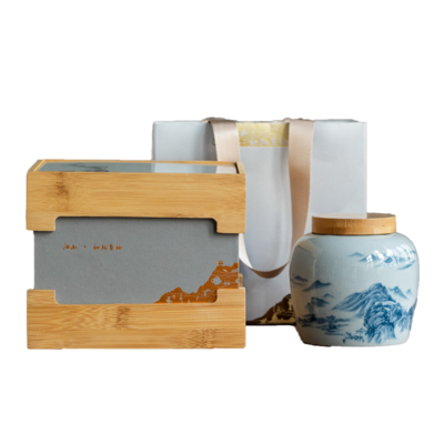 一墨茶叶罐陶瓷茶罐红茶空礼盒龙井茶空包装通用茶饼包装盒散...