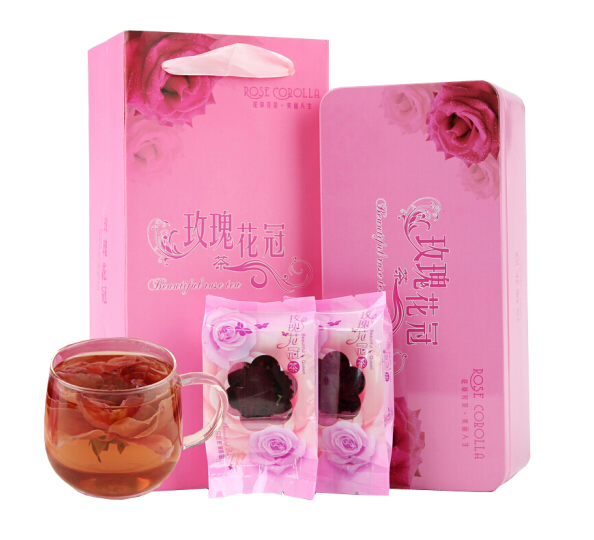 玫瑰花冠茶 大玫瑰花茶 红玫瑰花铁盒装
